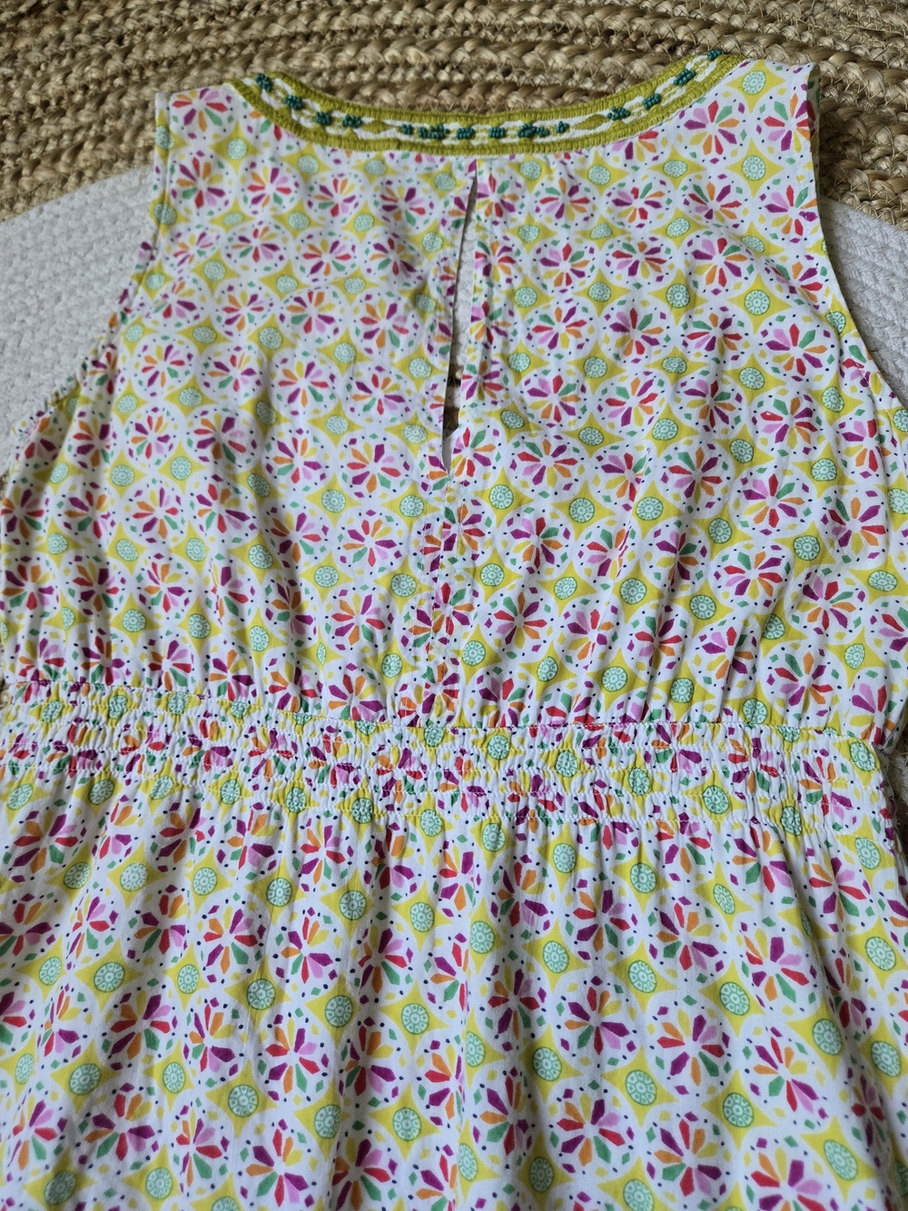 Surkana V-Neck Mini Beaded Dress Boho Festival Indie Vibes Whimsical Summer M - Picture 9 of 16